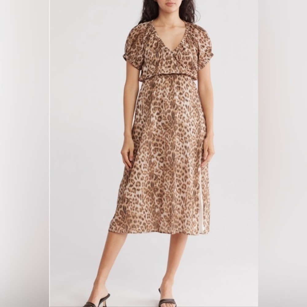 NEW…STEVE MADDEN Leopard Print Midi Dress